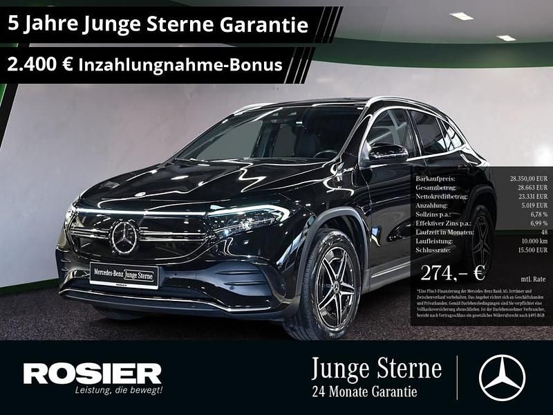Schwarz / nachtschwarz Gebraucht 2021 Mercedes EQA250 AMG line SUV | 28.890 € - Bild 1/3