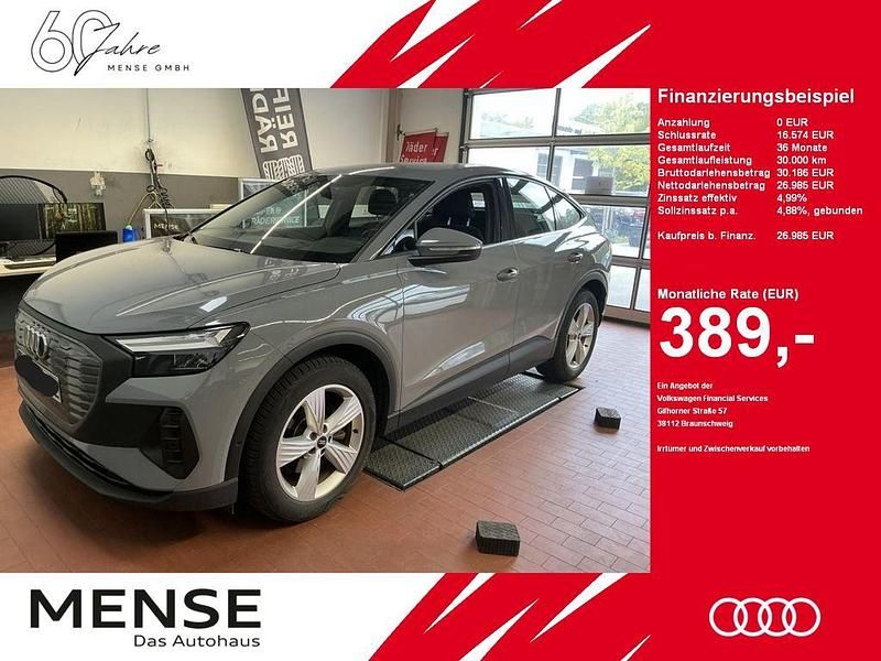 Kieselgrau Gebraucht 2022 Audi Q4 Sportback e-tron Advanced Plus SUV | 26.985 € (Teuer) - Bild 1/4
