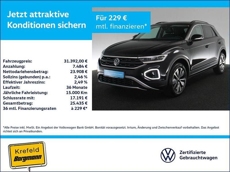 Schwarz / deep black Gebraucht 2025 VW T-Roc Goal SUV | 31.392 € (Fairer Preis) - Bild 1/2