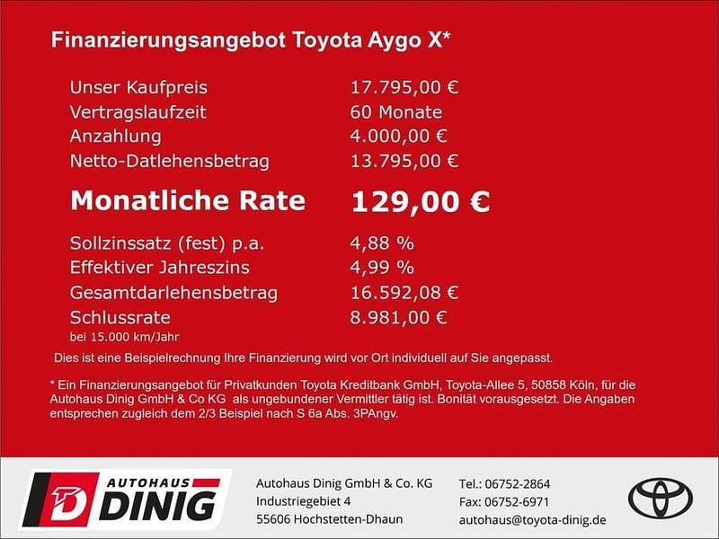 Neu Toyota Aygo X X-play 72 PS (52 kW) 2026 Weiß SUV