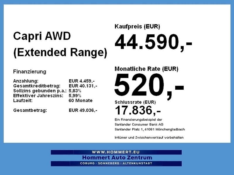 Neu Ford Capri Extended Range 250 kW (340 PS) 2025 Frostweiß SUV