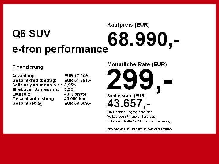 Neu Audi Q6 e-tron Performance 225 kW (306 PS) 2026 Blau SUV