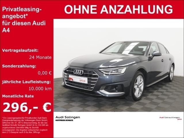 Grau Gebraucht 2024 Audi A4 Advanced Limousine | 32.780 € (Fairer Preis) - Bild 1/4