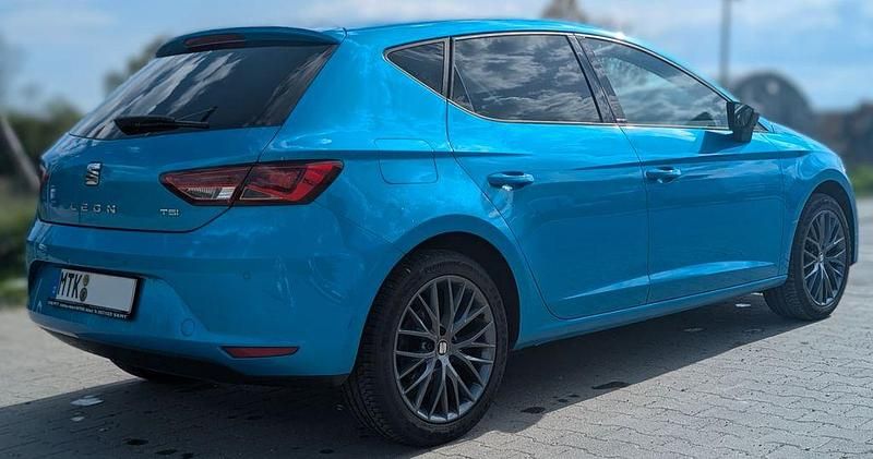 Usata Seat Leon 110 CV (80 kW) 2015 Blu Berlina