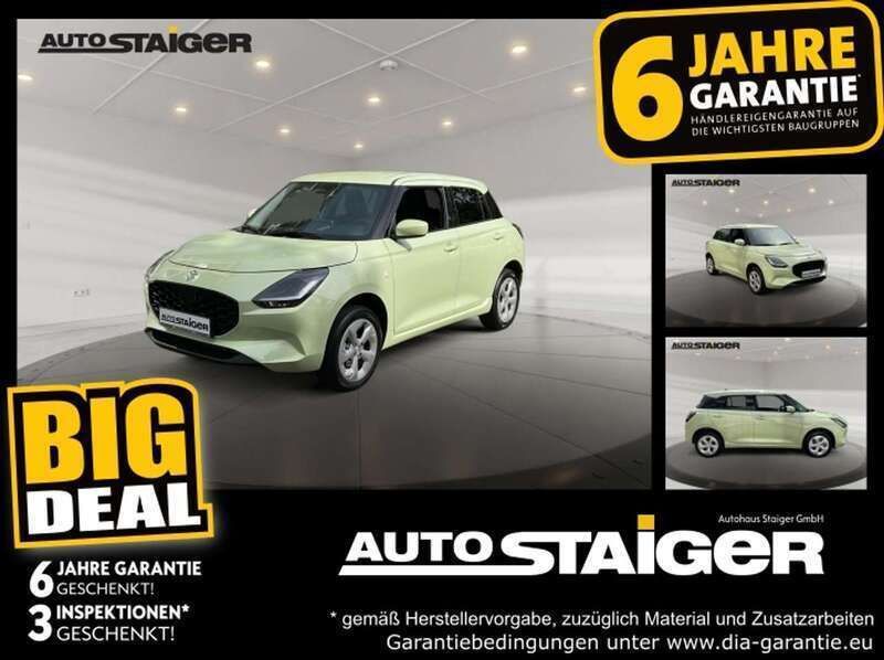 Cool yellow metallic Neu 2024 Suzuki Swift Comfort Kleinwagen | 15.990 € - Bild 1/4