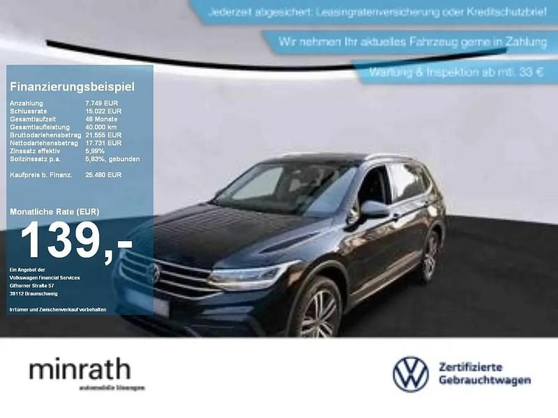 Schwarz Gebraucht 2022 VW Tiguan Allspace Life SUV | 25.479 € (Fairer Preis) - Bild 1/4