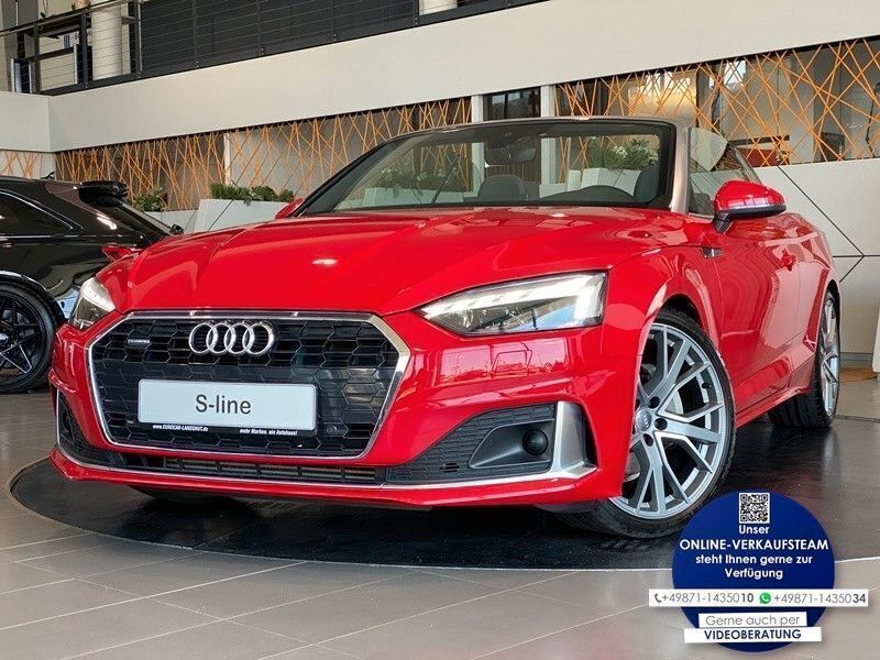 Rot Gebraucht 2022 Audi A5 Cabriolet S-Line Cabrio | 35.980 € (Superpreis) - Bild 1/3