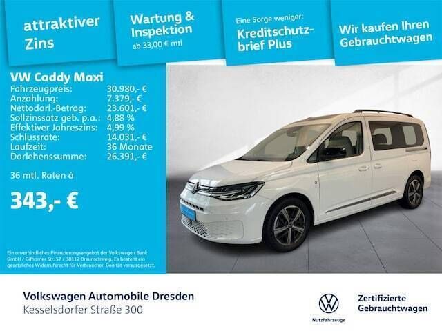 Gebraucht 2021 VW Caddy Maxi Life Life Van / Kleinbus | 30.980 € (Superpreis) - Bild 1/4