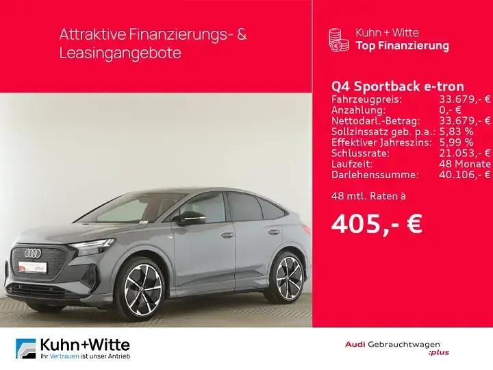 Kieselgrau Gebraucht 2022 Audi Q4 Sportback e-tron Ambiente SUV | 33.679 € (Guter Preis) - Bild 1/4