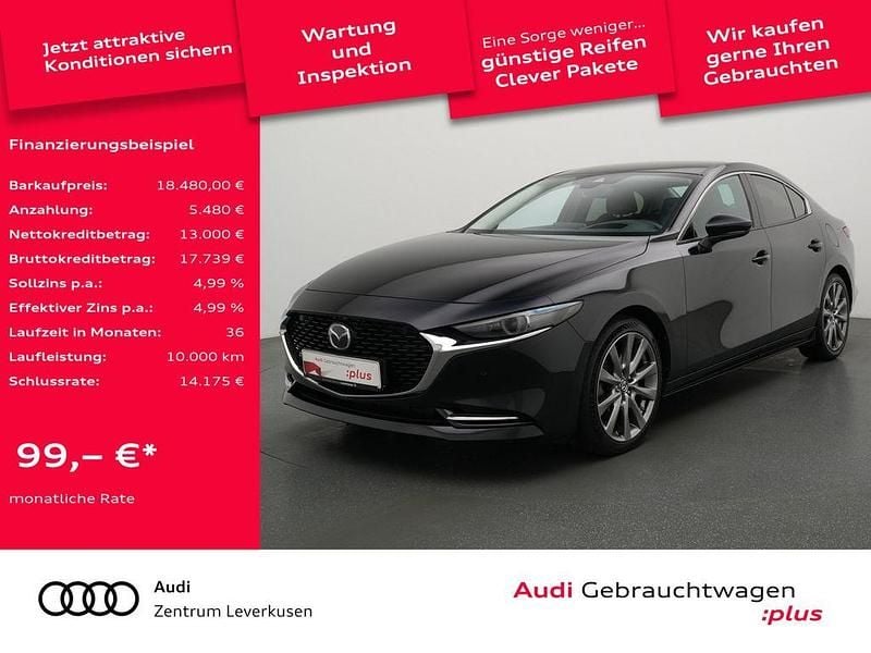 Schwarz Gebraucht 2022 Mazda 3 Selection Limousine | 18.480 € (Superpreis) - Bild 1/4