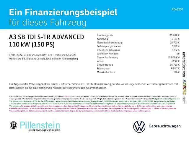 Gebraucht Audi A3 Advanced 150 PS (110 kW) 2022 Silber Limousine