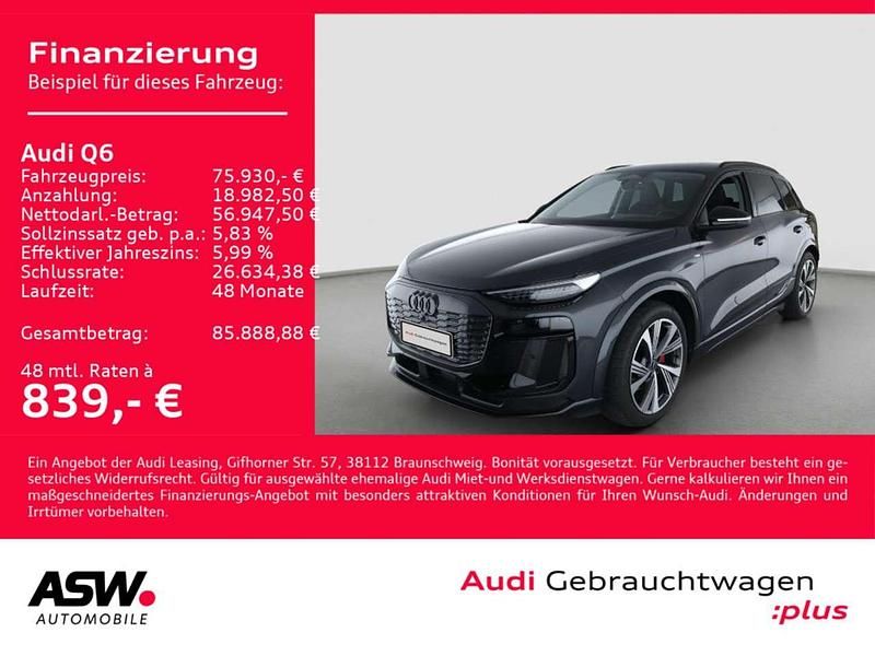 Manhattangrau metallic Gebraucht 2025 Audi Q6 e-tron S-Line SUV | 75.930 € (Fairer Preis) - Bild 1/3