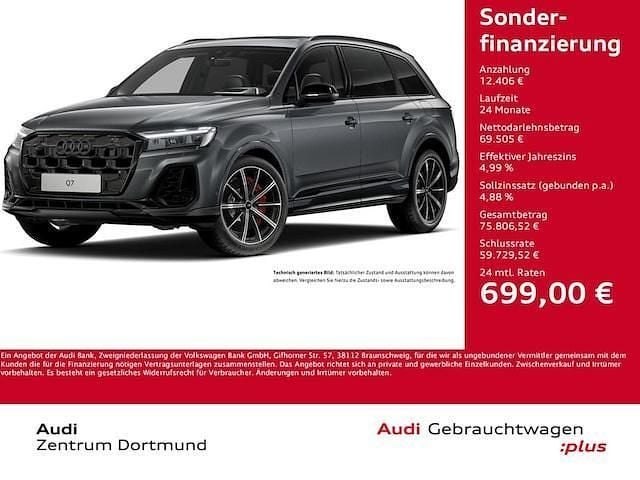Grau Gebraucht 2024 Audi Q7 S-Line SUV | 81.911 € (Teuer) - Bild 1/3