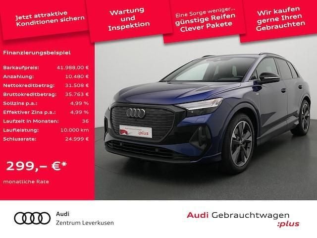 Navarrablau metallic Gebraucht 2023 Audi Q4 e-tron Ambiente SUV | 41.988 € (Etwas zu teuer) - Bild 1/4