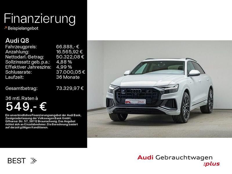 Gebraucht Audi Q8 S-Line 231 PS (169 kW) 2023 Gletscherweiß metallic (metallic) SUV