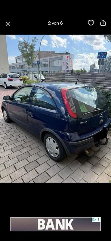 Blau Gebraucht 2004 Opel Corsa Kleinwagen | 800 € (Superpreis) - Bild 1/3