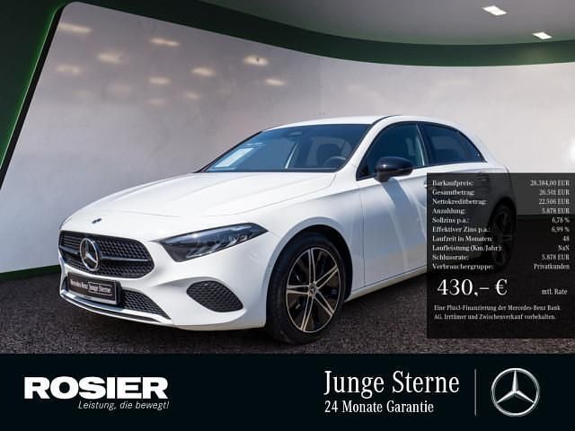 Weiss / polarweiß Gebraucht 2024 Mercedes A180 Advanced Plus Limousine | 27.881 € (Superpreis) - Bild 1/4