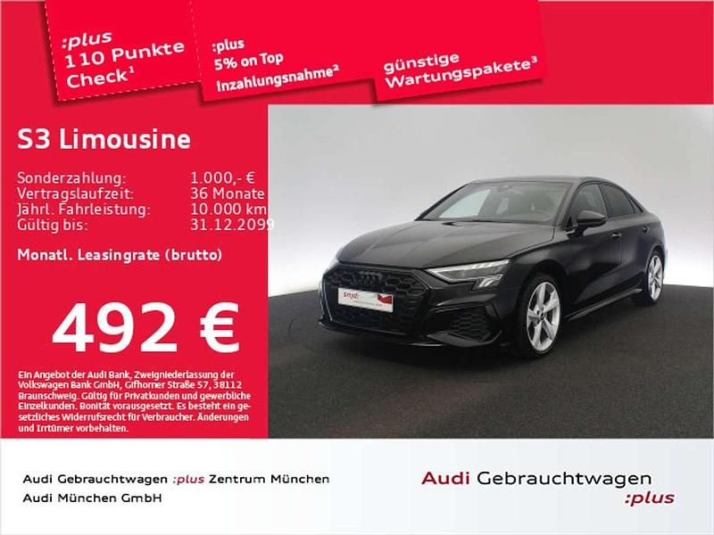 Mythosschwarz metallic Gebraucht 2023 Audi S3 Ambiente Limousine | 39.299 € (Fairer Preis) - Bild 1/1