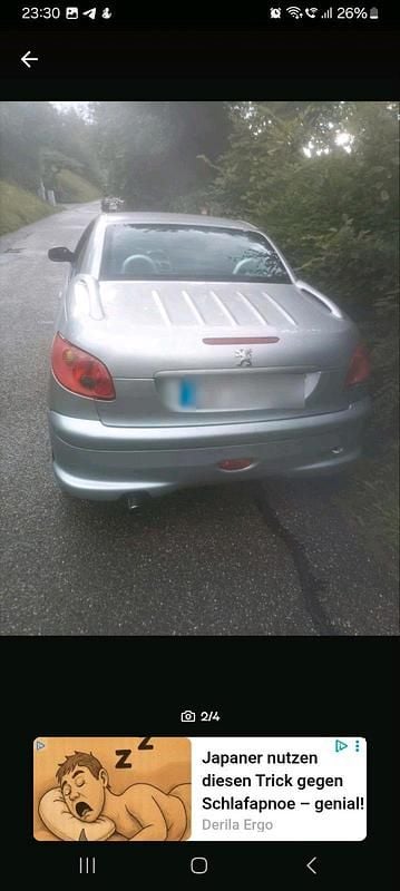 Gebraucht Peugeot 206 CC 109 PS (80 kW) 2006 Silber Cabrio