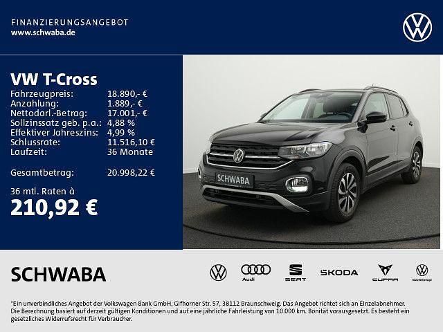 Gebraucht VW T-Cross Active 95 PS (69 kW) 2022 Deep black perleffekt SUV