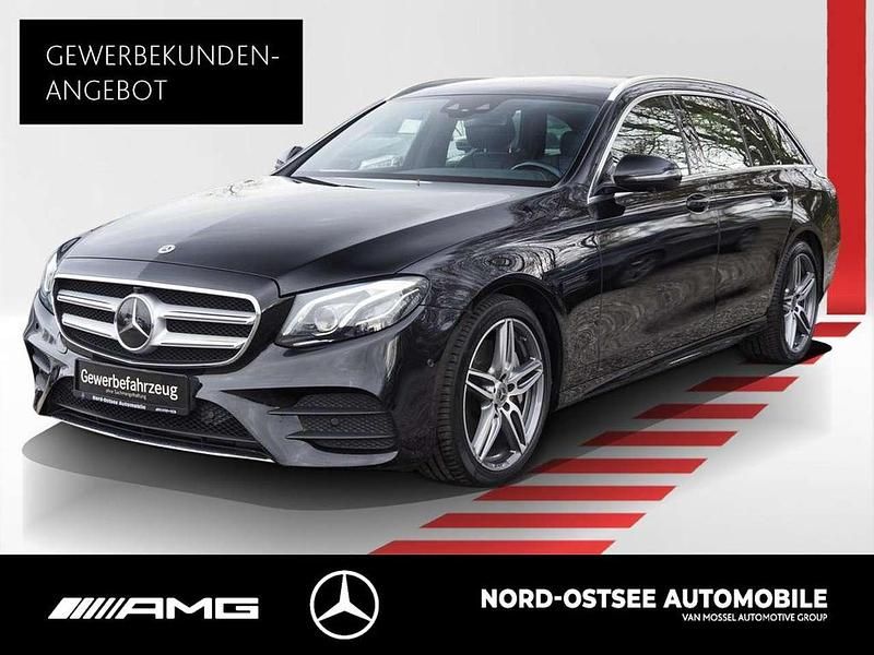 Metalliclack obsidianschwarz Gebraucht 2020 Mercedes E450 AMG Kombi | 23.990 € (Fairer Preis) - Bild 1/4