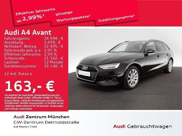Mythosschwarz metallic Gebraucht 2022 Audi A4 Design Kombi | 25.442 € (Superpreis) - Bild 1/2