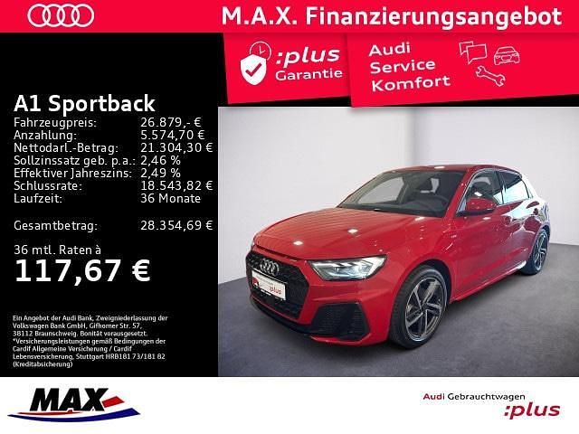 Rot Gebraucht 2024 Audi A1 Sportback S-Line Kleinwagen | 26.879 € (Fairer Preis) - Bild 1/3