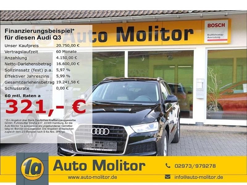 Schwarz Gebraucht 2018 Audi Q3 S-Line SUV | 20.750 € (Superpreis) - Bild 1/4