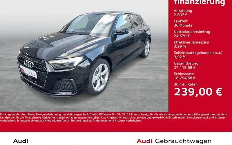 Gebraucht Audi A1 Sportback S-Line 116 PS (85 kW) 2025 Mythosschwarz metallic Kleinwagen
