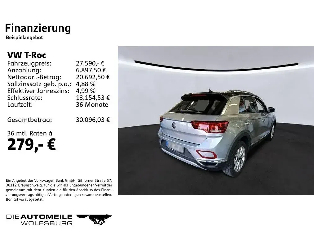 Occasion VW T-Roc Style 150 ch (110 kW) 2022 Argent SUV