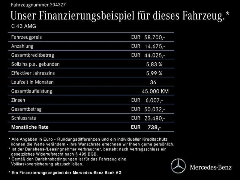 Manufaktur lack manufaktur opalithweiß b (metallic) Gebraucht 2024 Mercedes C43 AMG Limousine | 58.699 € (Guter Preis) - Bild 1/1