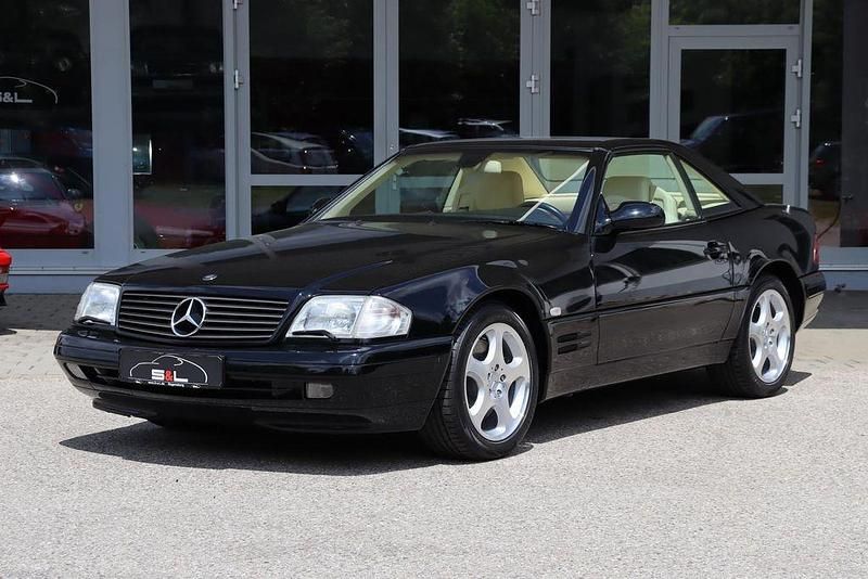 Schwarz unilack Gebraucht 2000 Mercedes SL320 Cabrio | 37.900 € (Teuer) - Bild 1/4
