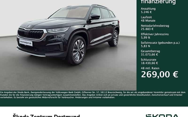 Schwarz Gebraucht 2022 Skoda Kodiaq Tour SUV | 31.129 € (Guter Preis) - Bild 1/4