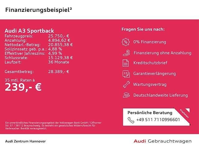 Gebraucht Audi A3 Sportback e-tron 204 PS (150 kW) 2023 Ibisweiß Kleinwagen
