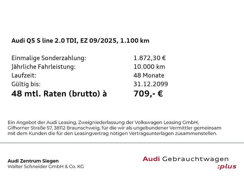 Gebraucht Audi Q5 Ambiente 204 PS (150 kW) 2025 Mythosschwarz metallic SUV