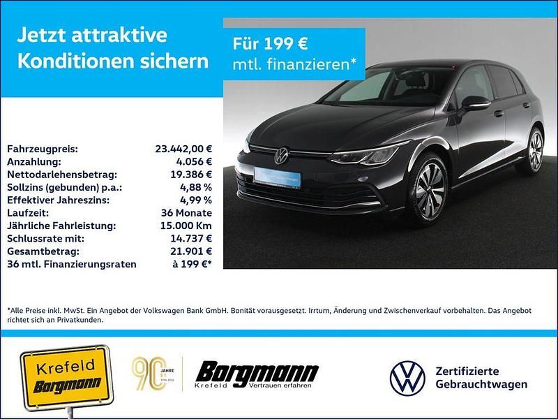 Gebraucht VW Golf VIII Move 110 PS (80 kW) 2024 Grau / uranograu Limousine