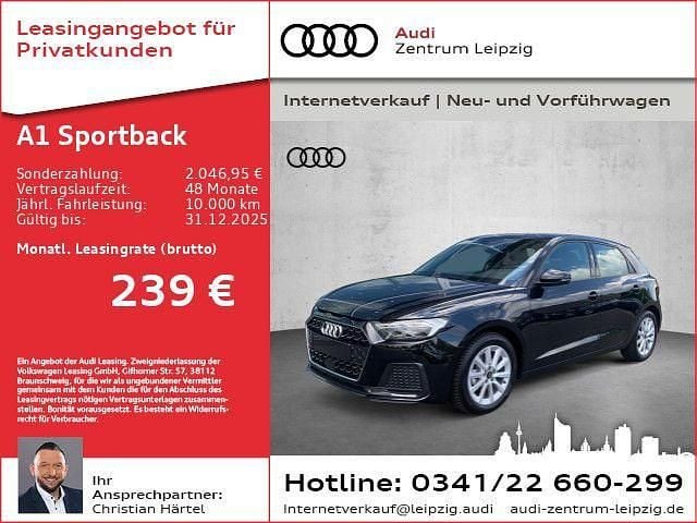 Gletscherweiß metallic Gebraucht 2025 Audi A1 Sportback Advanced Plus Kleinwagen | 24.490 € (Fairer Preis) - Bild 1/2