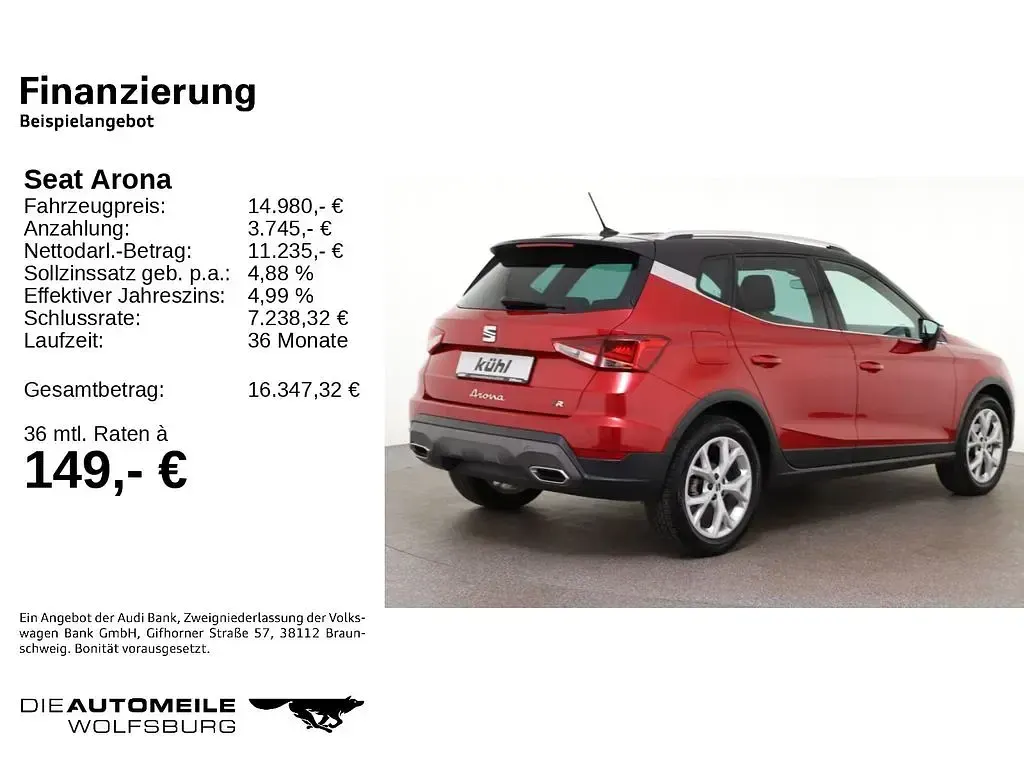 Gebraucht Seat Arona Beats 110 PS (80 kW) 2022 Rot SUV