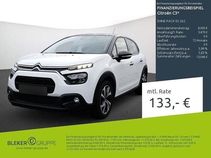 Gebraucht Citroën C3 Shine 82 PS (60 kW) 2022 Weiß Limousine