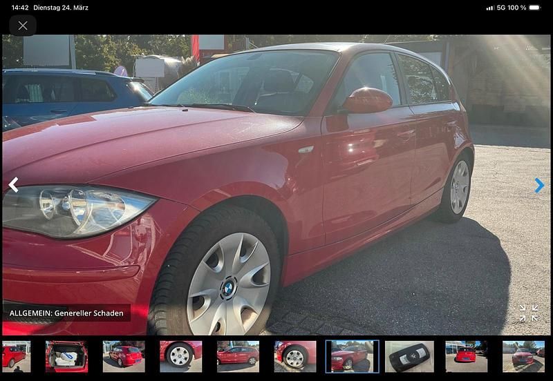 Gebraucht BMW 118 105 PS (77 kW) 2009 Rot Kleinwagen