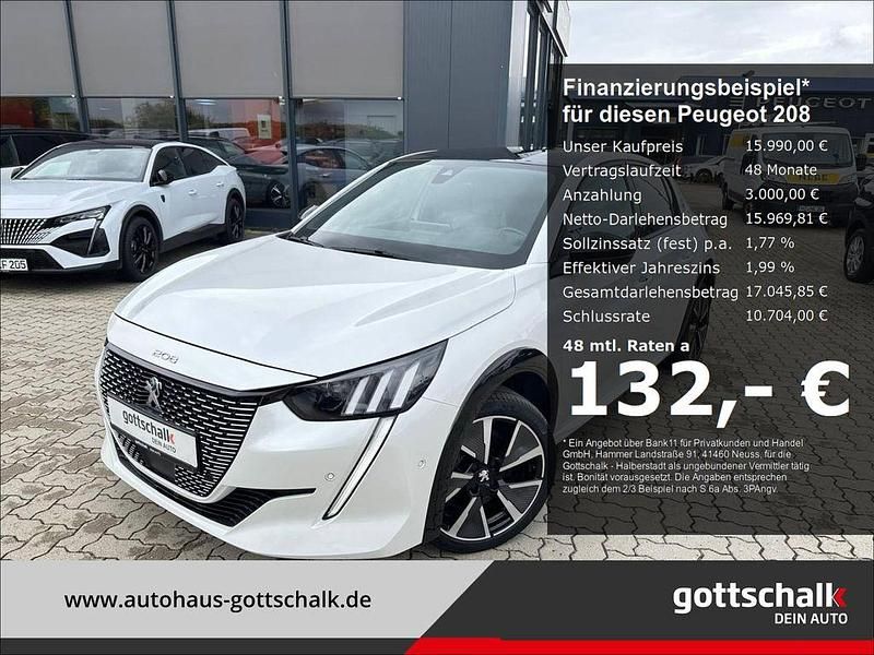 Weiß Gebraucht 2021 Peugeot e-208 GT Kleinwagen | 16.990 € (Fairer Preis) - Bild 1/4