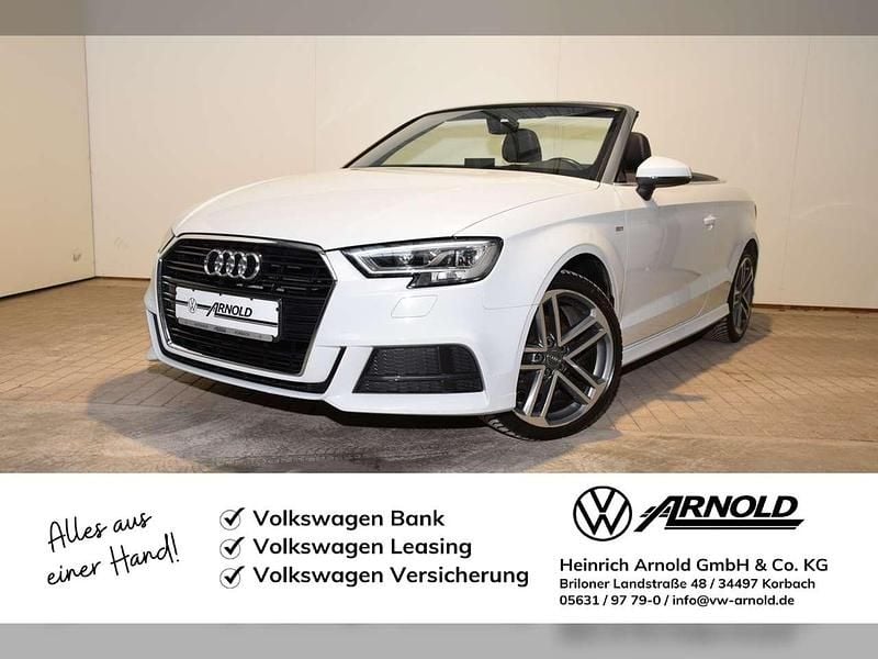 Gletscherweiß metallic Gebraucht 2016 Audi A3 Cabriolet Design Cabrio | 16.990 € (Fairer Preis) - Bild 1/4