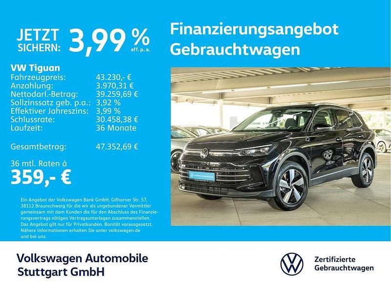Schwarz Gebraucht 2024 VW Tiguan Elegance SUV | 43.230 € (Fairer Preis) - Bild 1/4