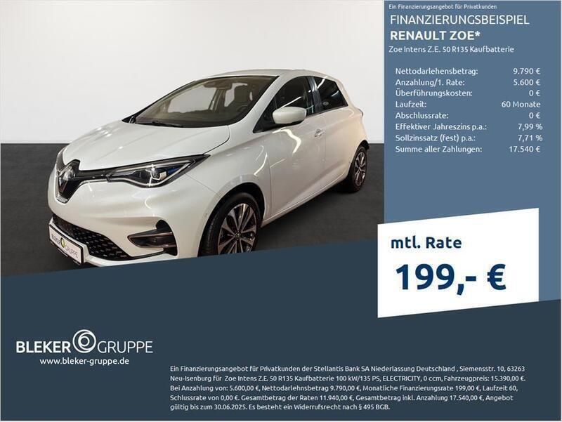 Weiß Gebraucht 2021 Renault Zoe Intens Kleinwagen | 14.490 € (Fairer Preis) - Bild 1/3