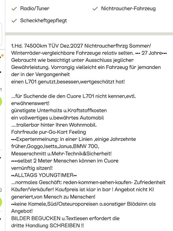 Gebraucht Daihatsu Cuore 56 PS (41 kW) 1999 Blau Kleinwagen