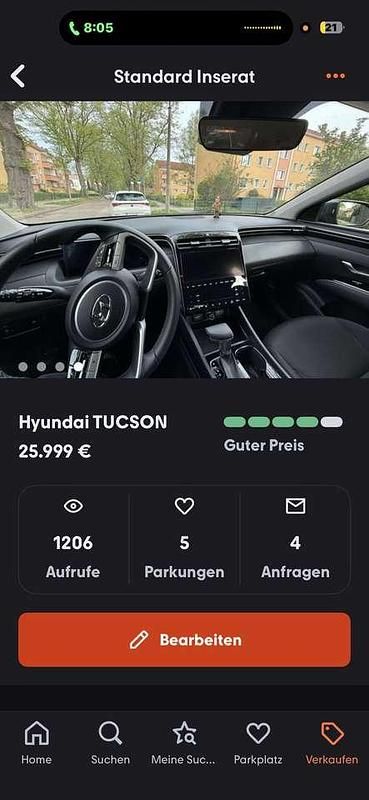 Gebraucht Hyundai Tucson Trend 150 PS (110 kW) 2024 Blau SUV