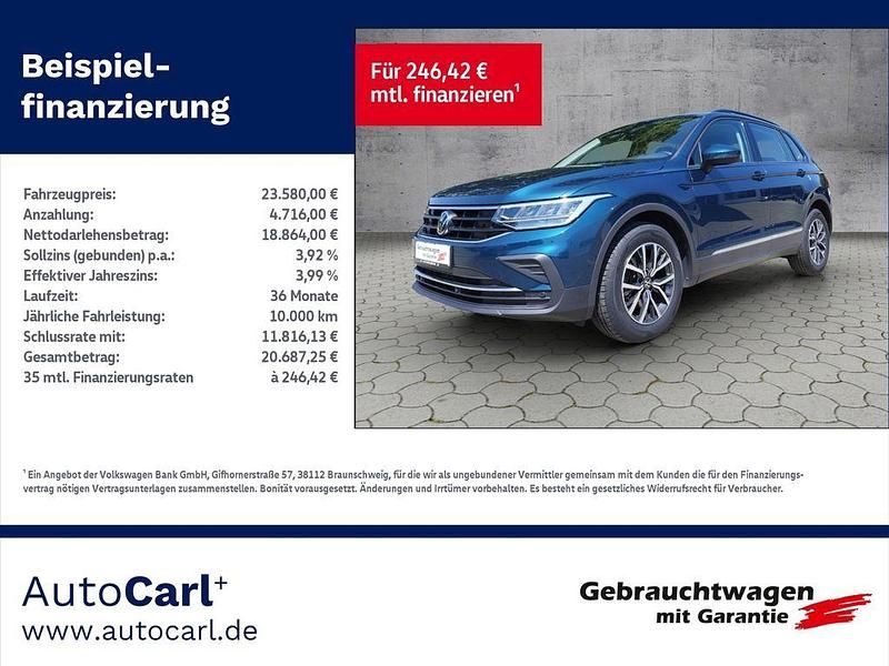 Nightshade blue metallic Gebraucht 2022 VW Tiguan Life SUV | 23.580 € (Fairer Preis) - Bild 1/4