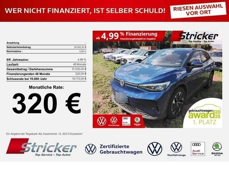 Blue dusk metallic Gebraucht 2022 VW ID.4 Pro Performance SUV | 26.944 € (Guter Preis) - Bild 1/3