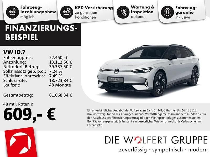 Weiß Gebraucht 2025 VW ID.7 GTX Kombi | 52.450 € (Guter Preis) - Bild 1/3