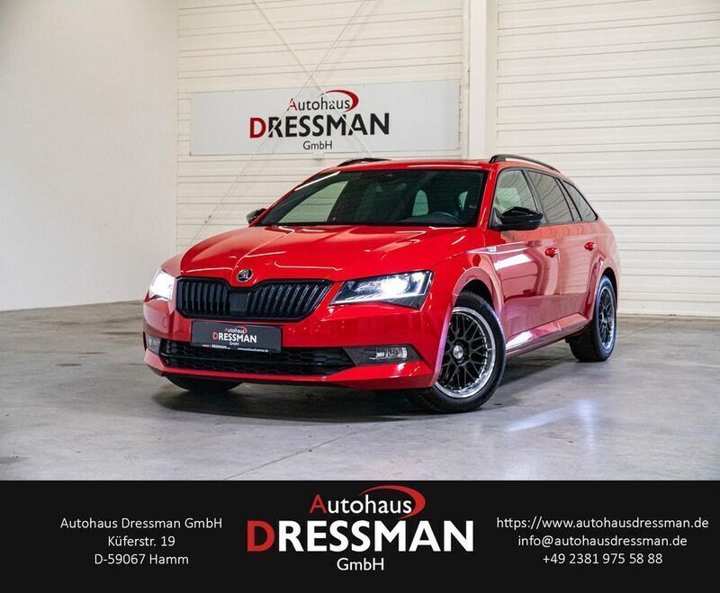 Velvet rot metallic Gebraucht 2018 Skoda Superb SportLine Kombi | 19.770 € (Guter Preis) - Bild 1/4